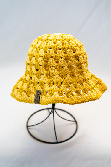 Crochet Bucket Hat - Yellow